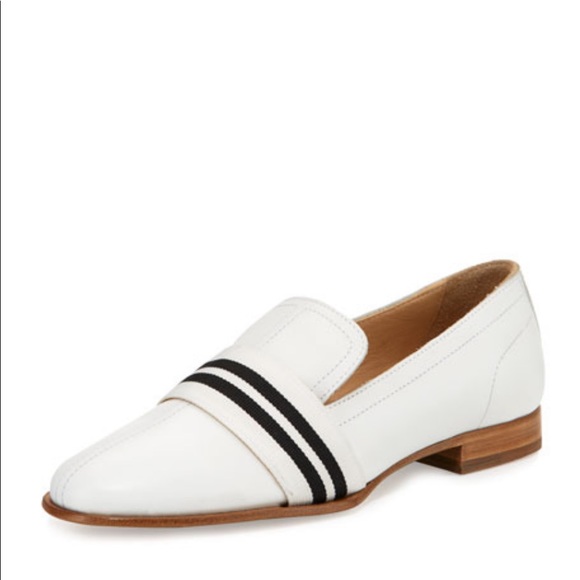 Rag&Bone Amber Striped-Web Leather Loafer Color-White/Black Size-11/41 NWT - Picture 3 of 16